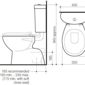 Caroma Profile 4 Trident Connector Toilet - Image 2