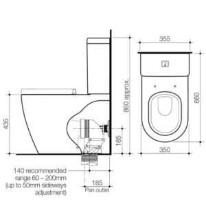 Caroma Urbane Wall Faced Toilet Suite - Image 2