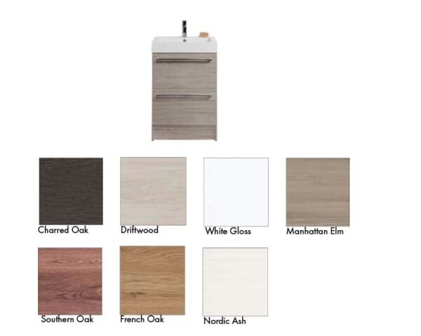 Raymor Tessa Vanity 600mm WH or FS