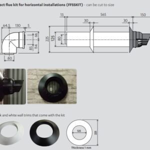 Rinnai Direct flue kit for horizontal installations