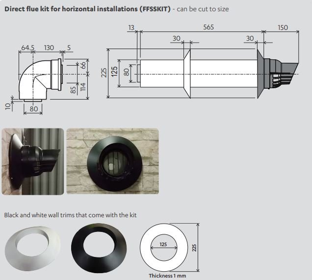 Rinnai Direct flue kit for horizontal installations - Image 1