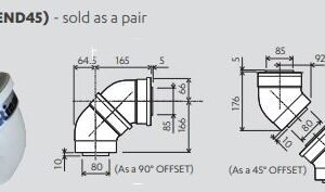 Rinnai  45 degree Bend