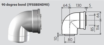 Rinnai 90 degree Bend