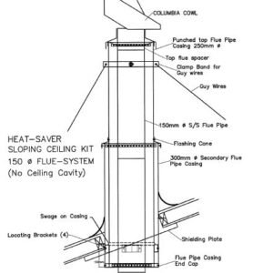 Woodsman Flare HeatSaver Flue-Sloping Ceiling Kit