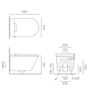 Axent.One Plus Bidet AXE310 Wall Hung - Image 13