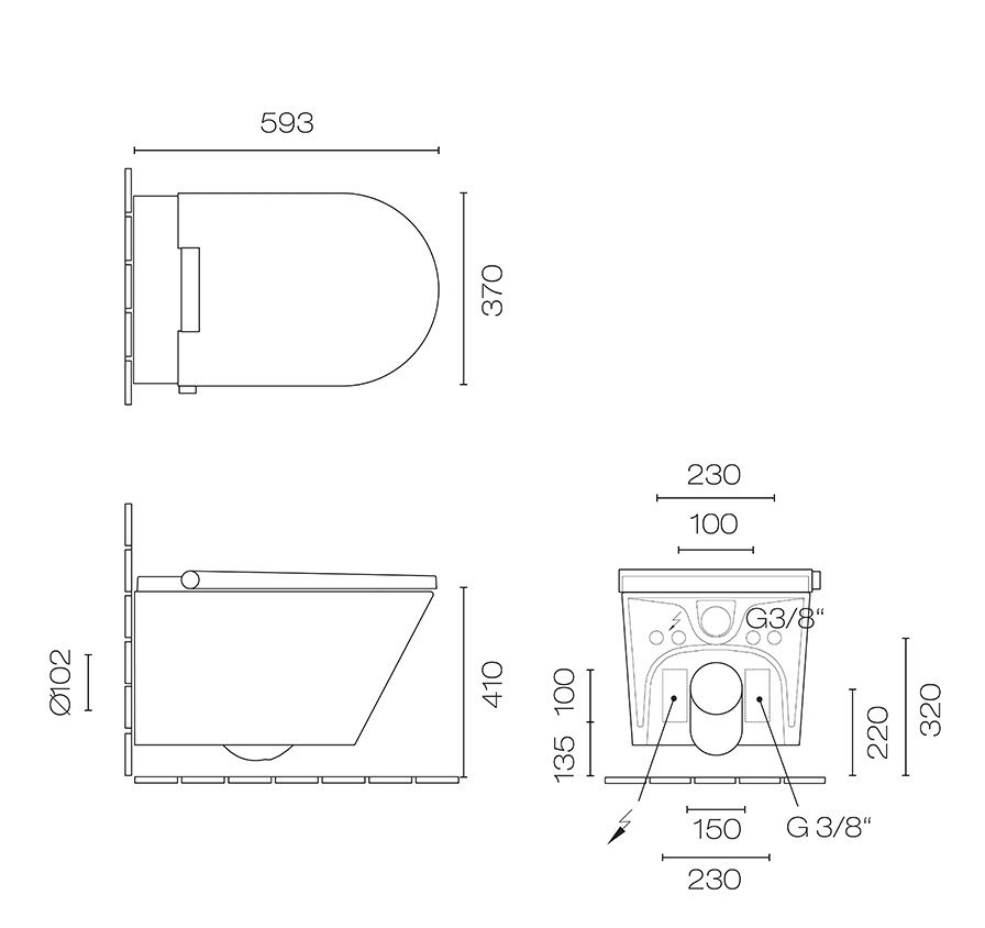 Axent.One Plus Bidet AXE310 Wall Hung - Image 13