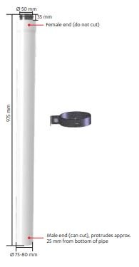 Rinnai Coaxial Flue Pipe 900 mm (ESPIPE900)